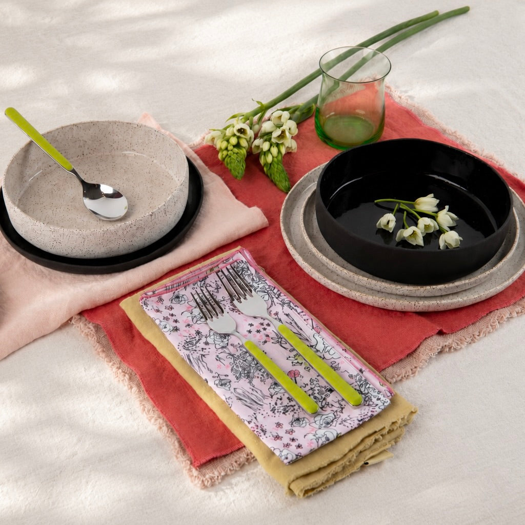 Speckled Stoneware Pasta Bowl