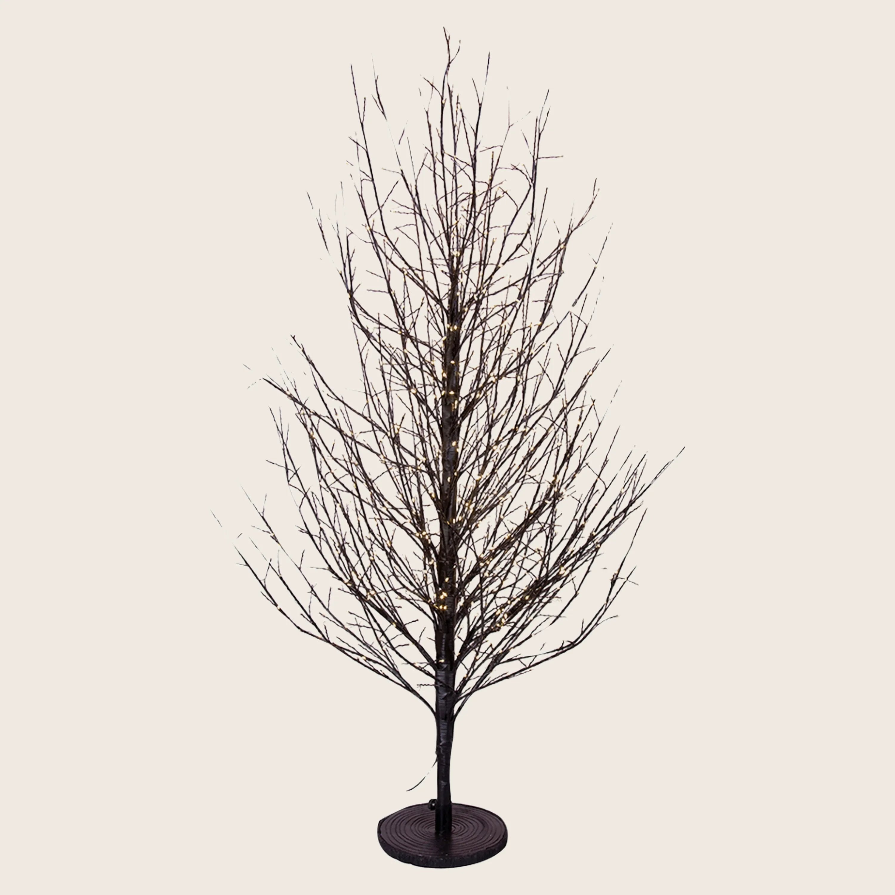 4' Pre-Lit Warm Weiß Fairy Cluster LED Dark Braun Twig Tree
