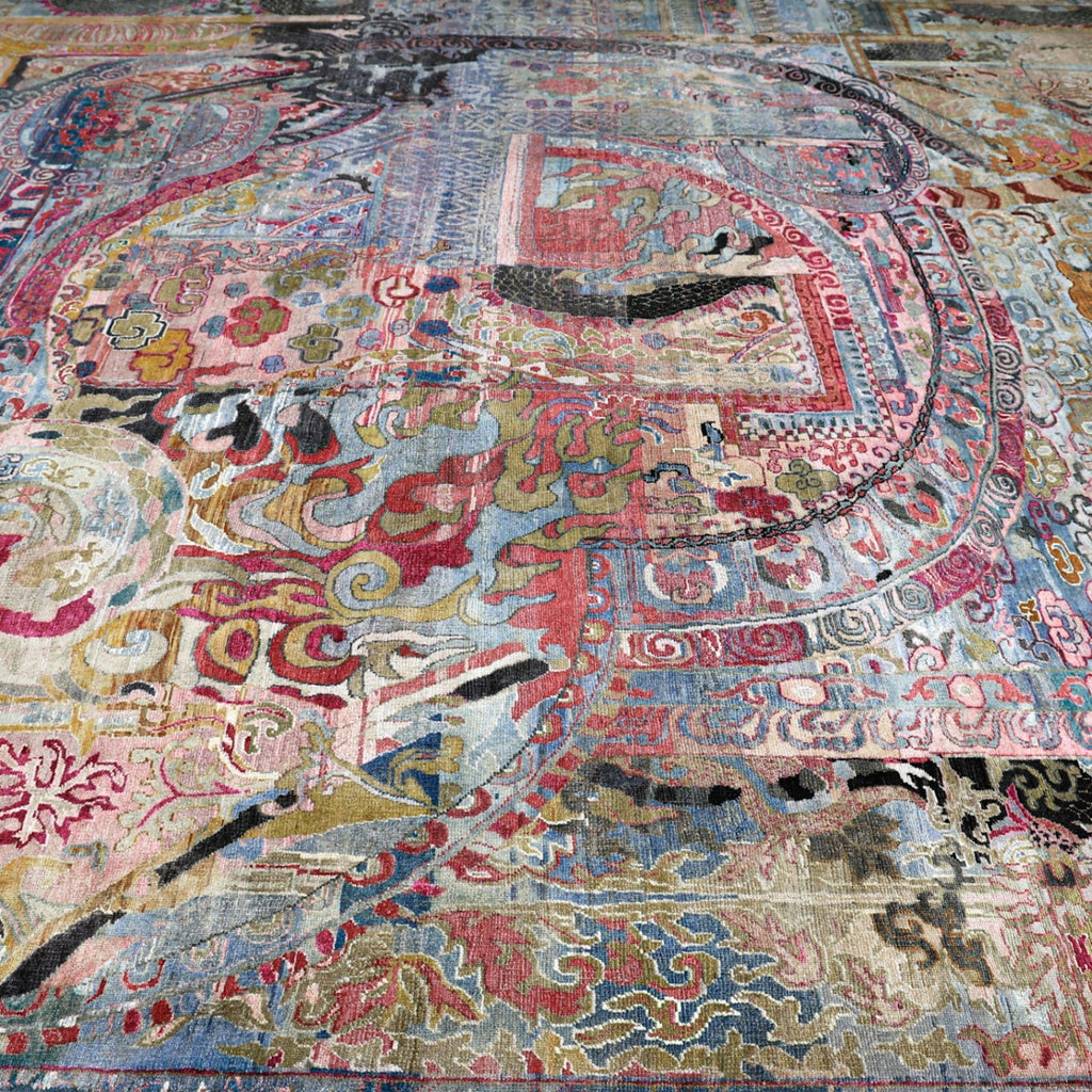 Mehrfarbiger Alchemie Übergangs Seidenwolle Teppich - 11'9' x 14'1'