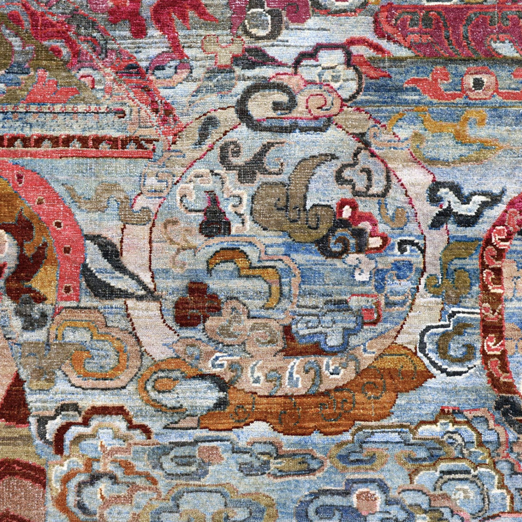 Mehrfarbiger Alchemie Übergangs Seidenwolle Teppich - 11'9' x 14'1'