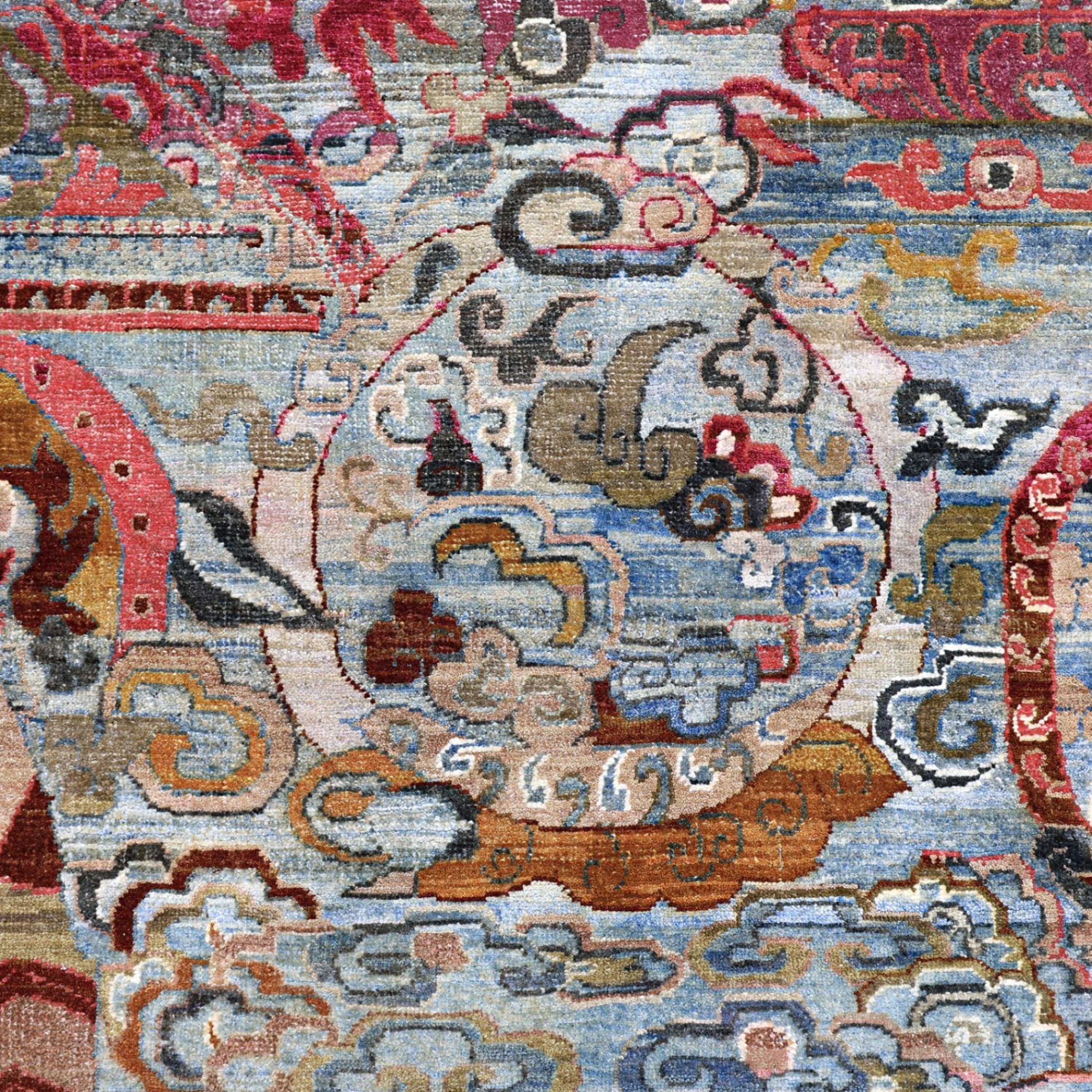 Mehrfarbiger Alchemie Übergangs Seidenwolle Teppich - 11'9' x 14'1'