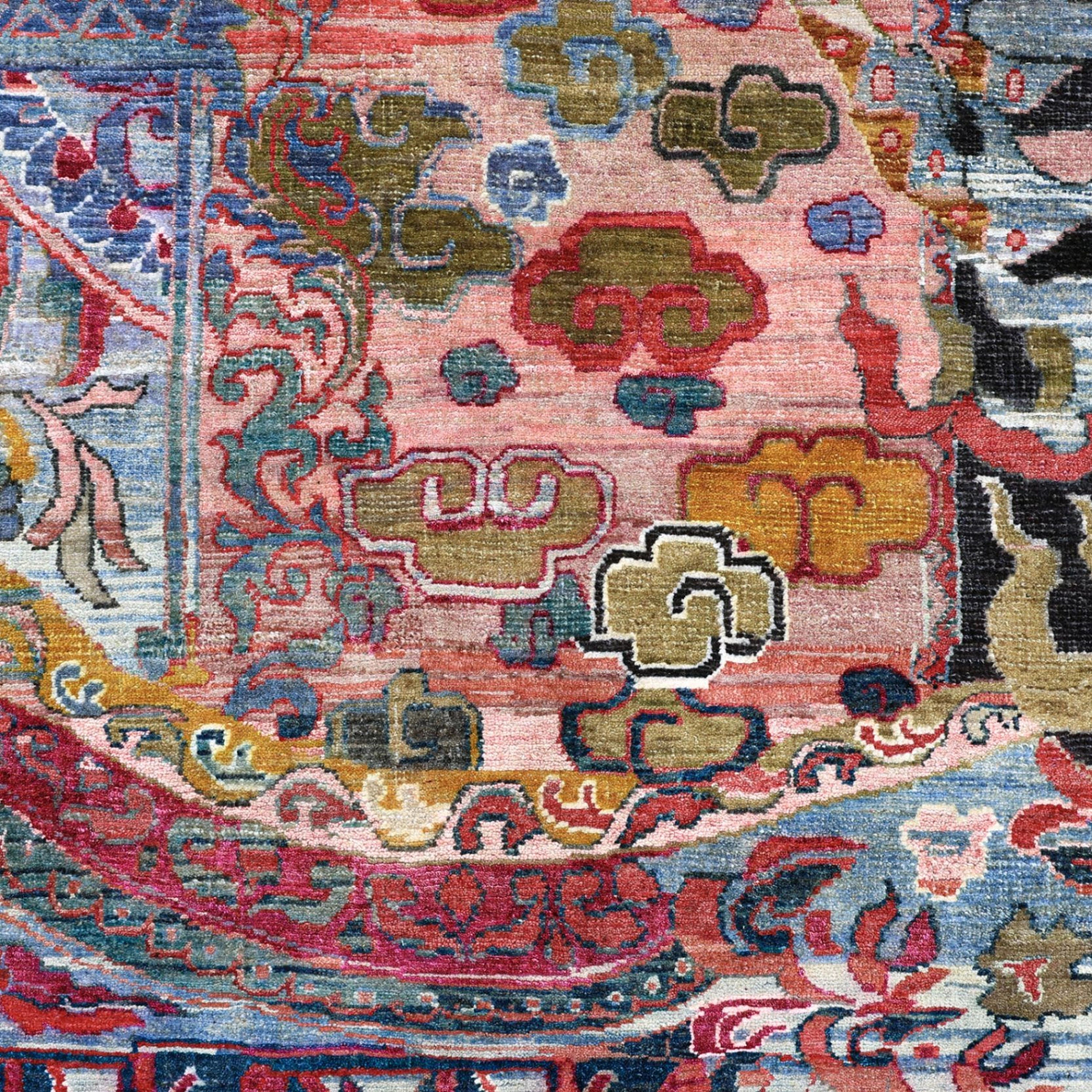 Mehrfarbiger Alchemie Übergangs Seidenwolle Teppich - 11'9' x 14'1'