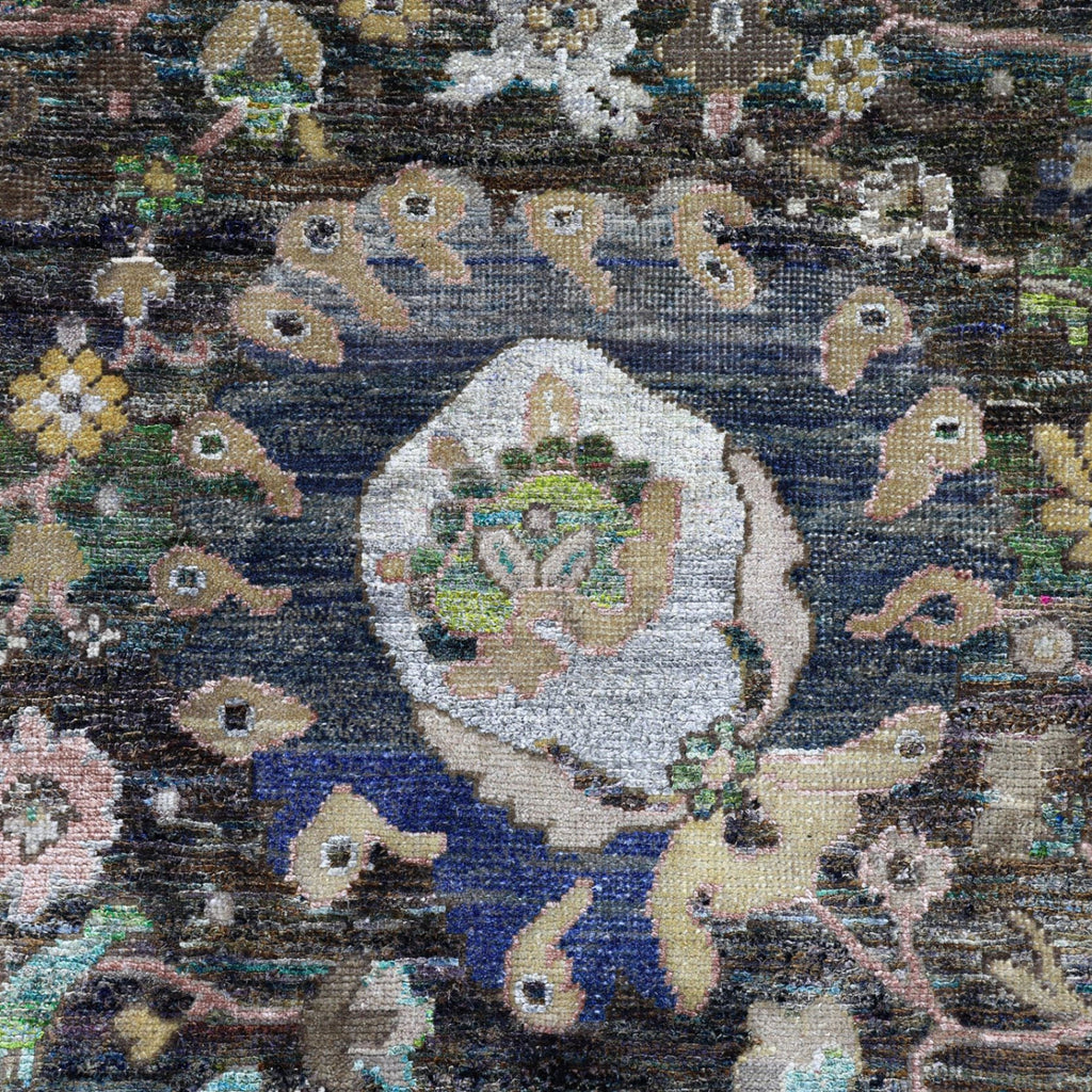 Grüne Alchemie Traditioneller Seidenwollteppich - 14' x 20'