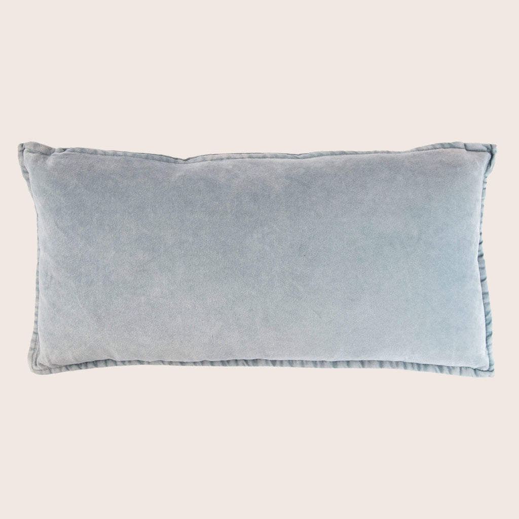 Pip Washed Samt Aqua Kissen