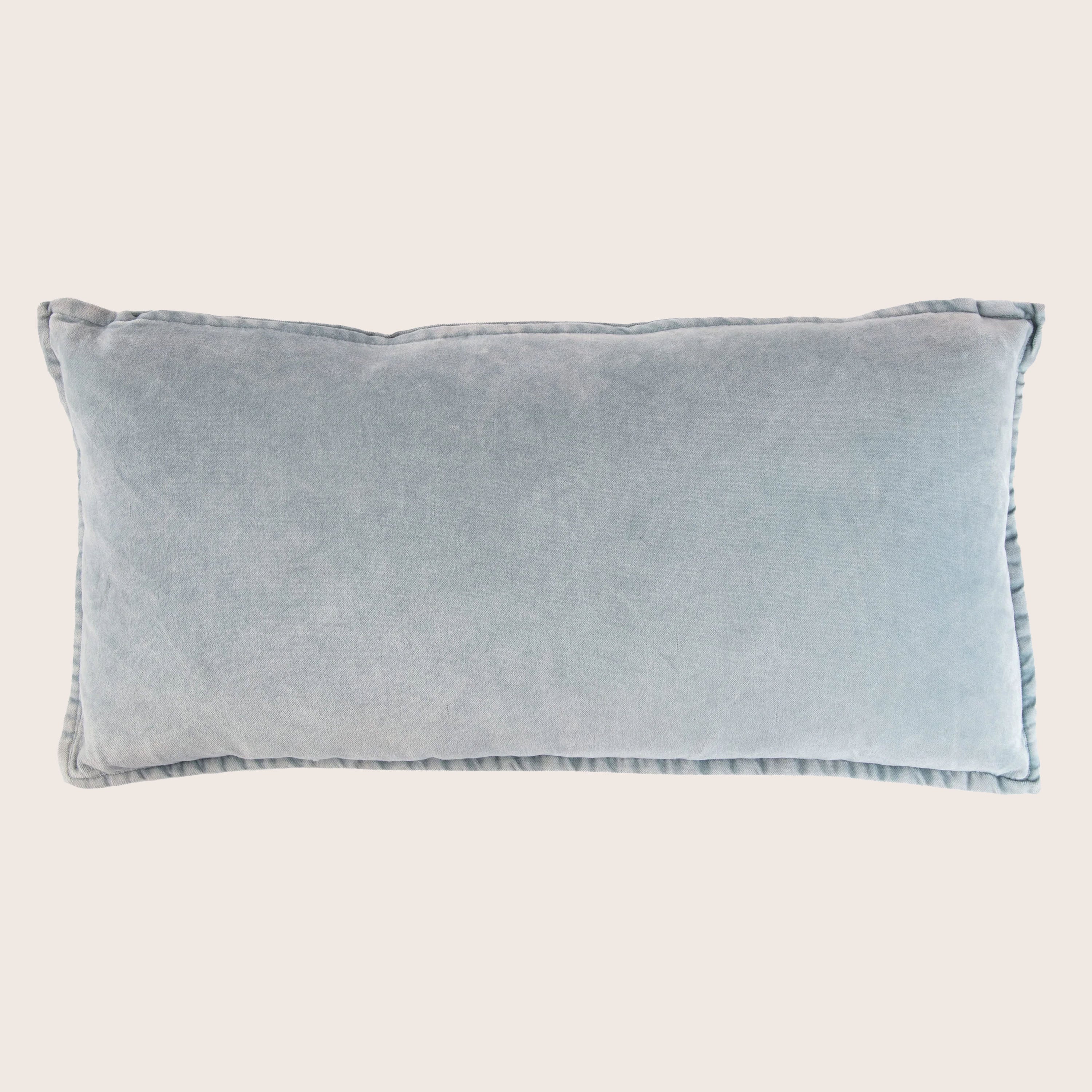 Pip Washed Samt Aqua Kissen