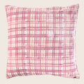 Plaid Silk Samt Pillow Blush