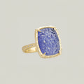 Blumen Blau Tansanit geschnitzter Ring