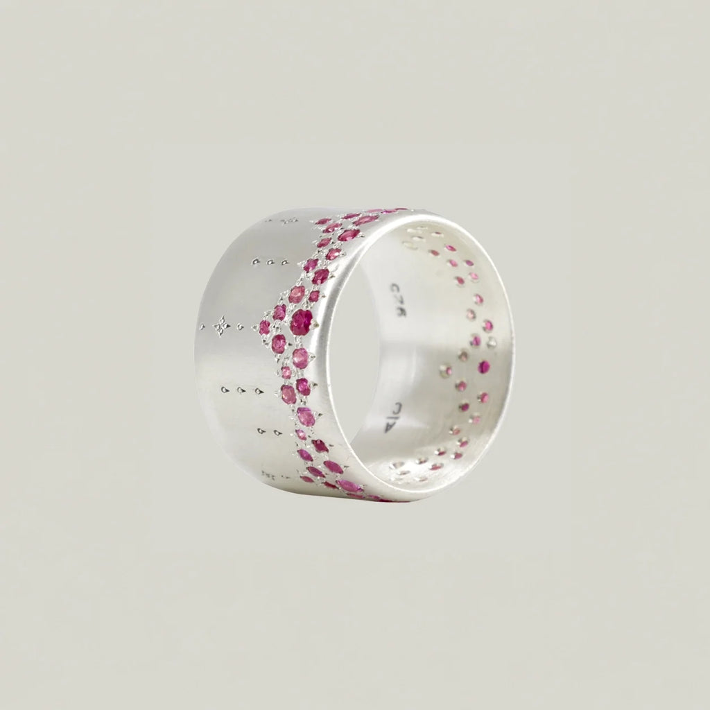 Wide Silber Band