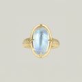 Verjüngter Oval Moonstone Ring