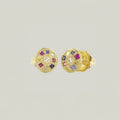 Multi Sapphire Floret Stud