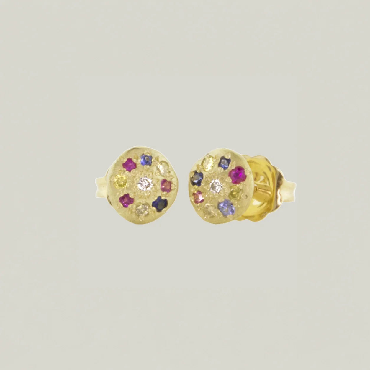 Multi Sapphire Floret Stud