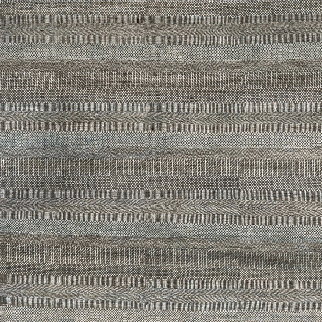 Graue Übergangs Indo Savannah Wolle Seidenmischung Teppich - 8 'x 10'4'