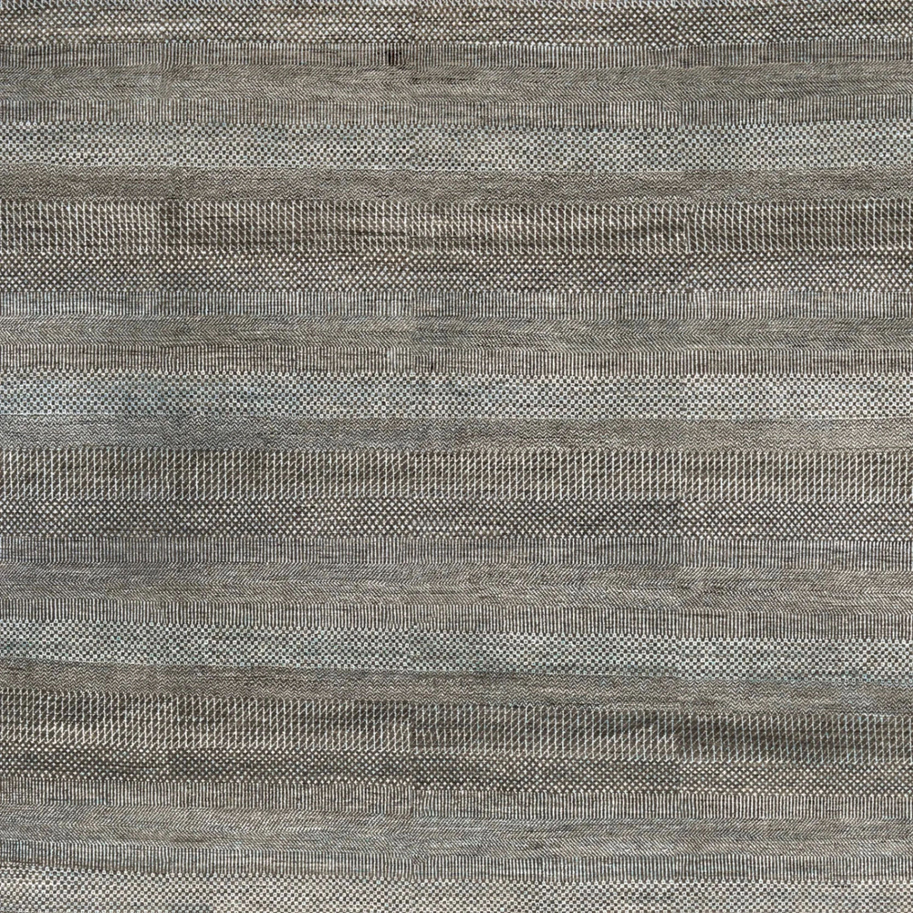 Graue Übergangs Indo Savannah Wolle Seidenmischung Teppich - 8 'x 10'4'