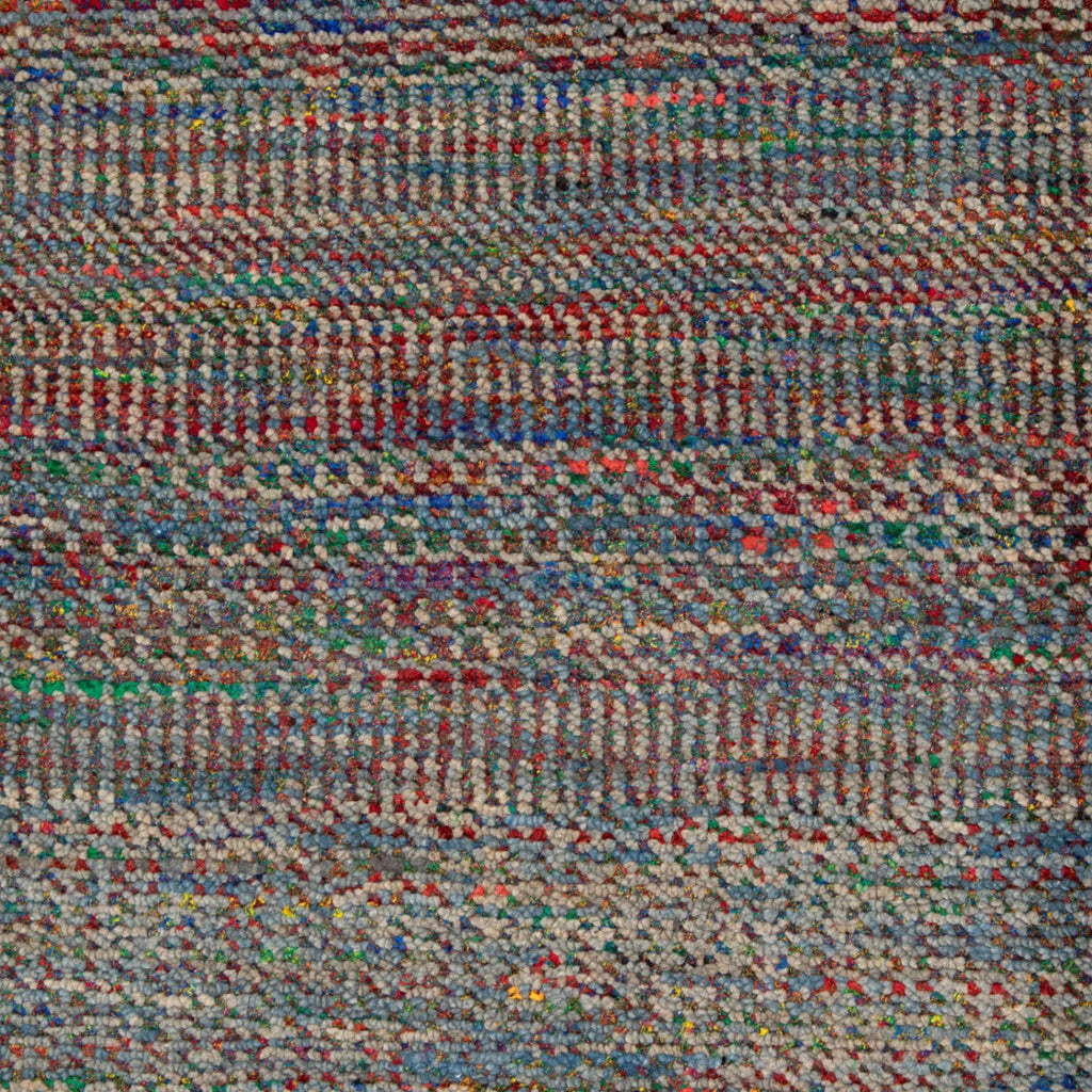 Mehrfarbiger Übergangs-Indo-Gras-Kunst-Seidenblendenteppich - 9'3' x 11'1