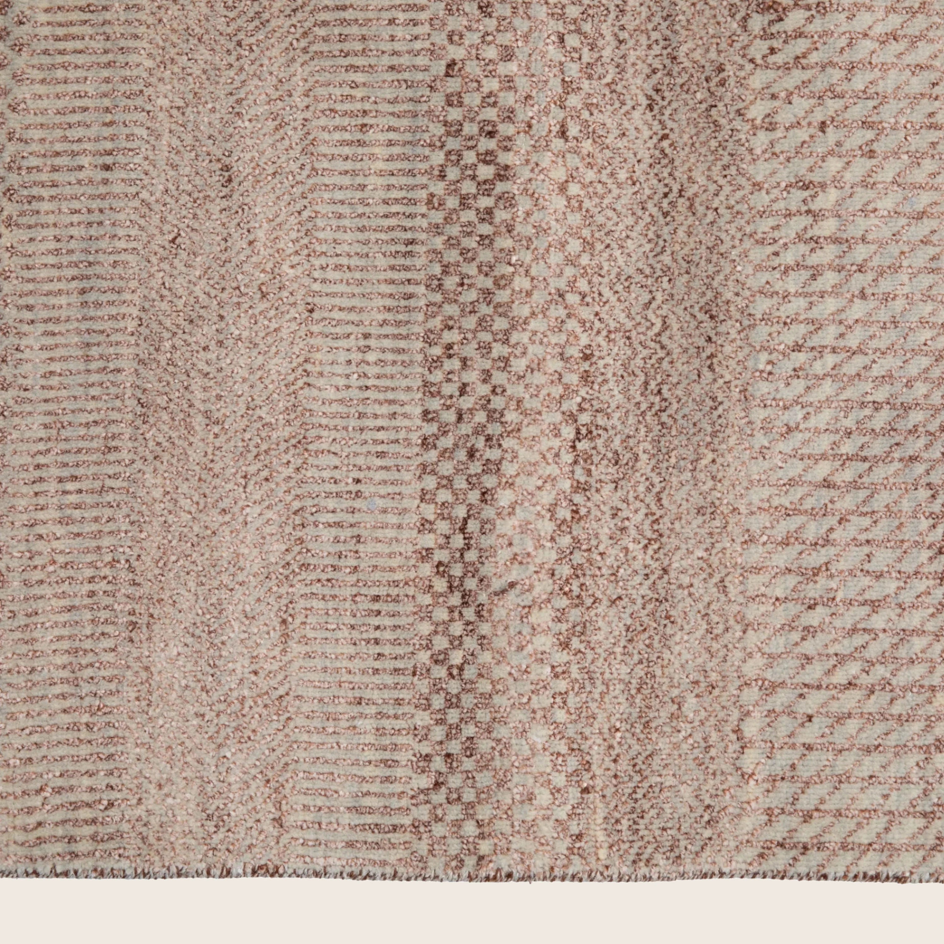Lavendel Übergangs Indo Savannah Teppich aus Wolle und Kunstseide - 8'1 x 12'3'
