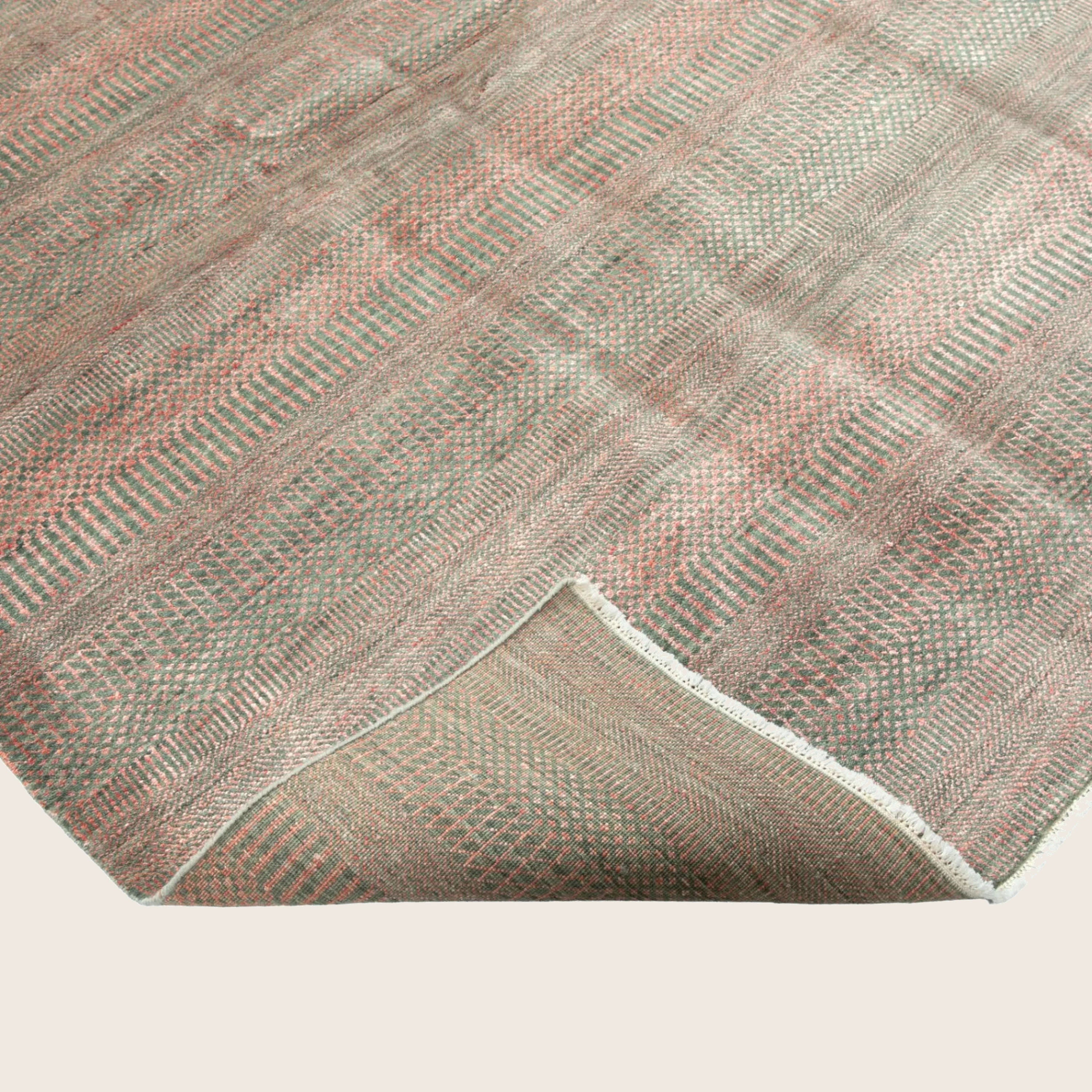 Purpur Übergangs Indo Savannah Wolle Kunst Seidenblende Teppich - 8'1 x 11'1