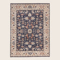 Blauer traditioneller Indo Agra Wollteppich - 9'1' x 12''