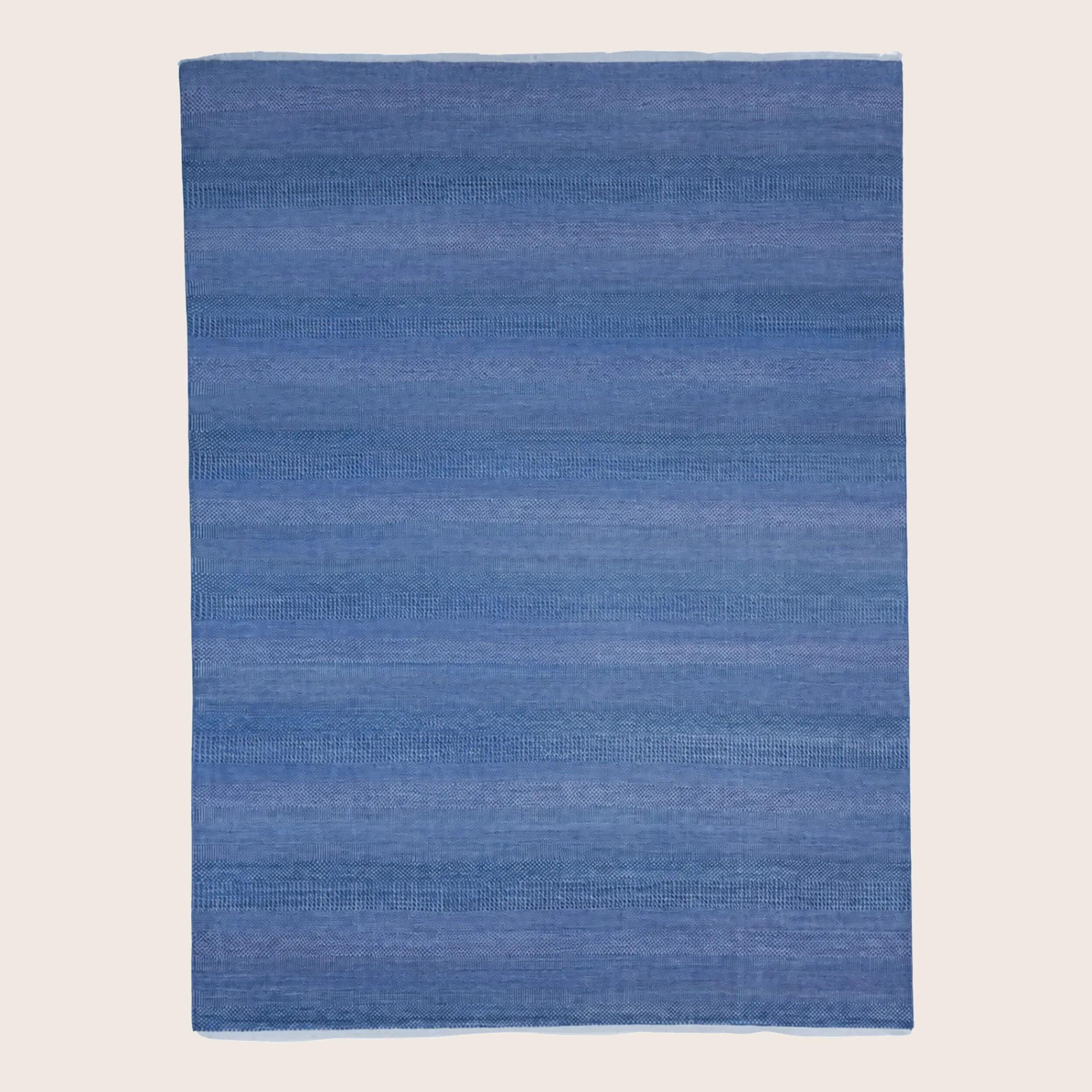 Blaue Übergangs Indo Savannah Wolle Seidenmischung Teppich - 9' x 11'9'