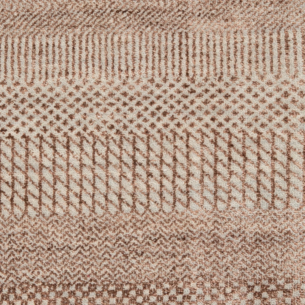 Hellbraun Texturierte Indo Savannah Wolle Kunst Seidenmischung Teppich - 12' x 15'1'