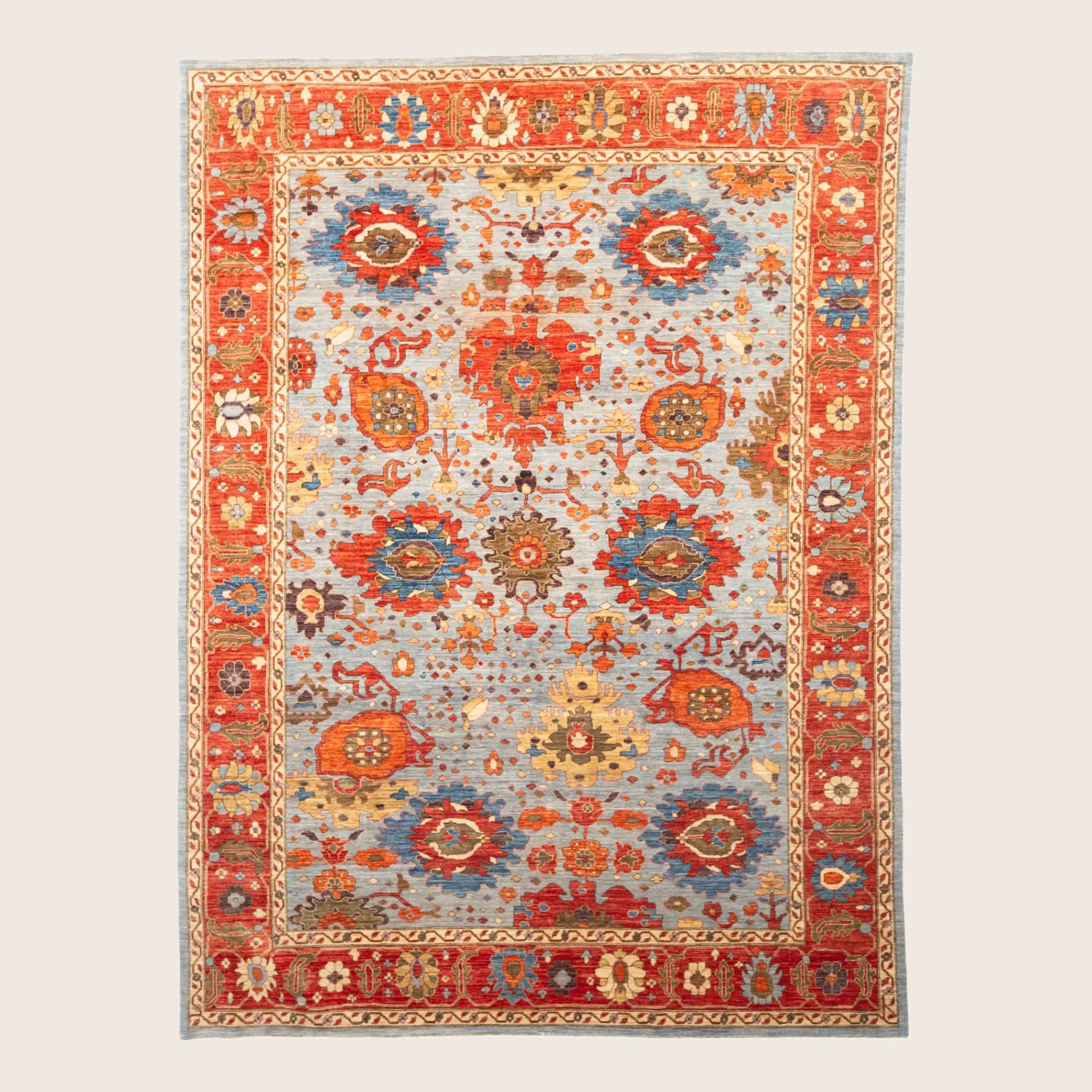 Orangerot Traditioneller Pak Serapi Wollteppich - 8'1 x 12'3'
