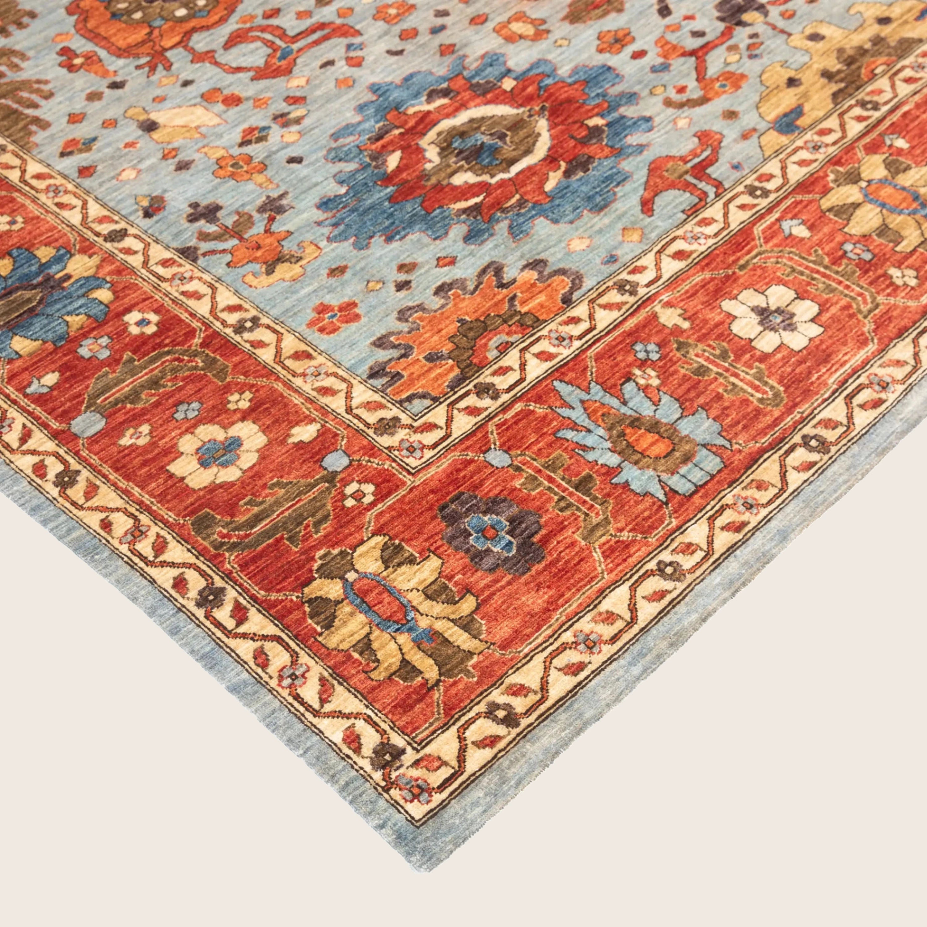 Orangerot Traditioneller Pak Serapi Wollteppich - 8'1 x 12'3'