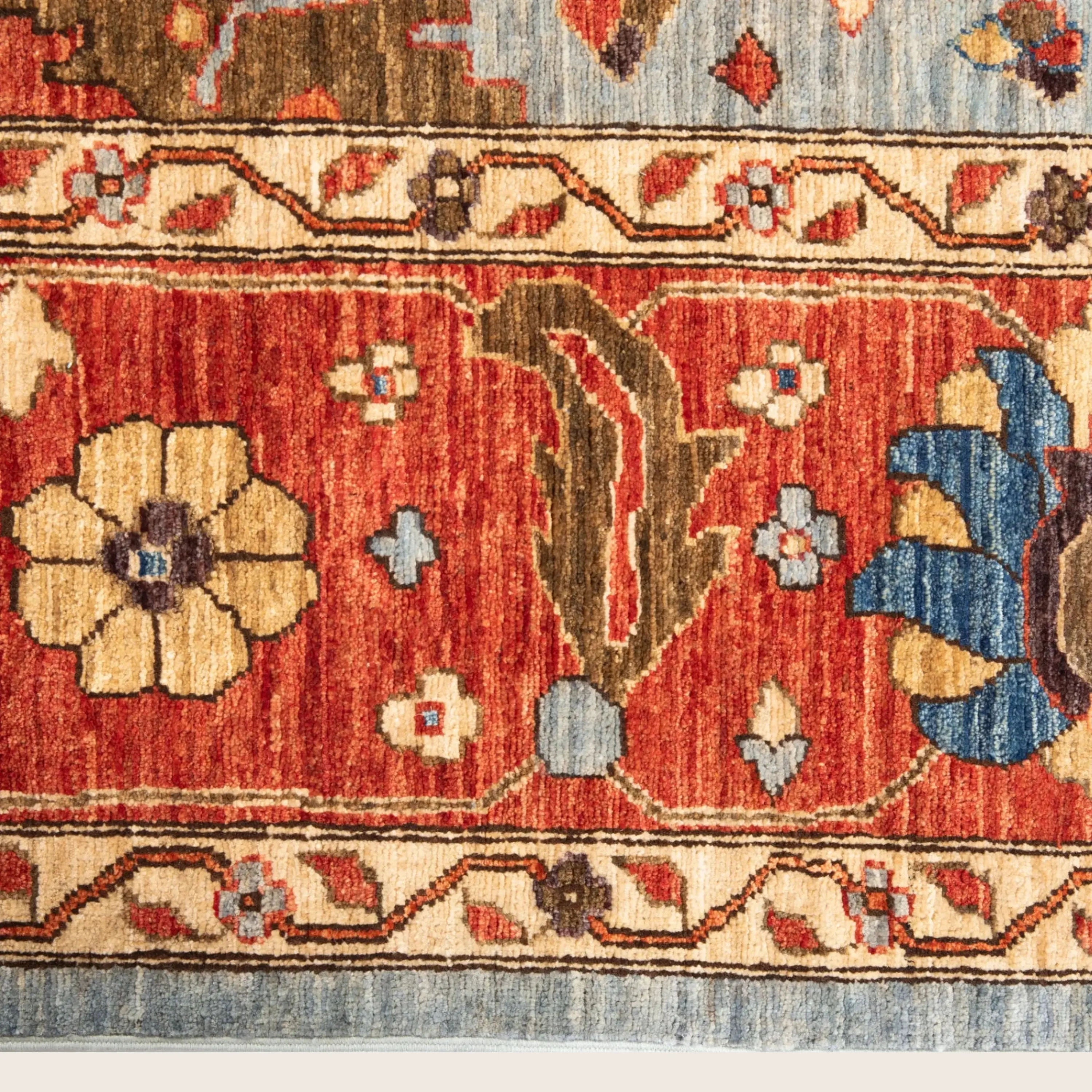 Orangerot Traditioneller Pak Serapi Wollteppich - 8'1 x 12'3'