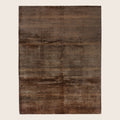 Dark Braun Textured Indo Savannah Teppich aus Wolle und Kunstseide - 8'1' x 10'1'