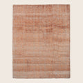Rust Textured Indo Ikat Teppich aus Wolle und Kunstseide - 8' x 9'1
