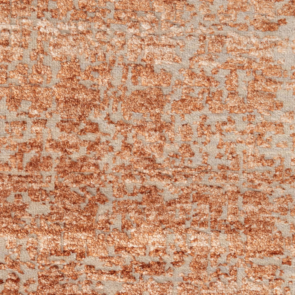 Rust Textured Indo Ikat Teppich aus Wolle und Kunstseide - 8' x 9'1