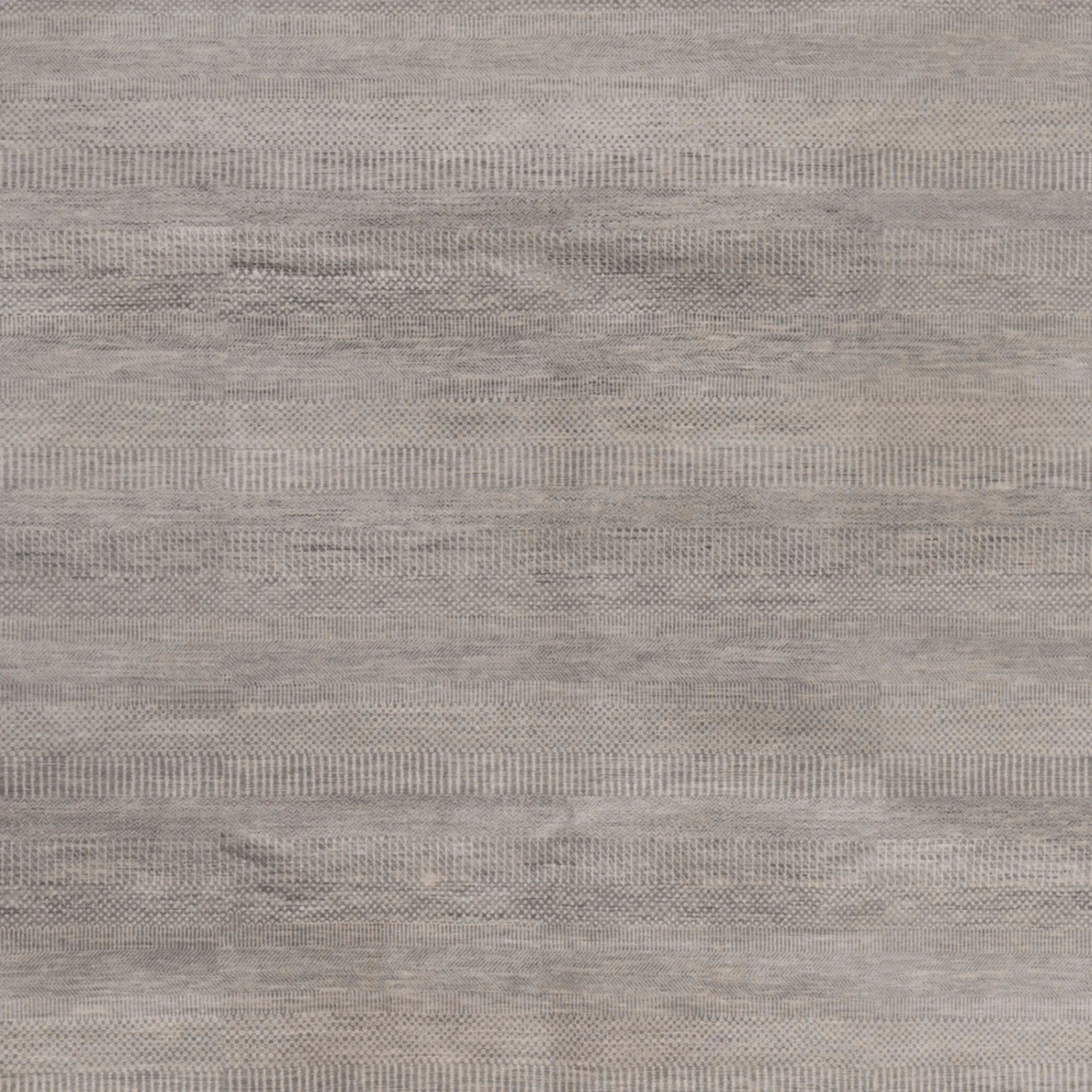 Graue Übergangsindo Savannah Wolle Seidenmischung Teppich - 7'1 x 9'1
