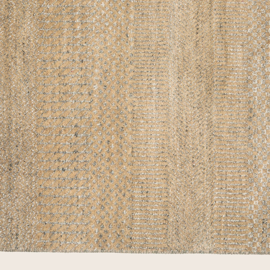 Natürliche Übergangs Indo Savannah Wolle Kunst Seidenblende Teppich - 12' x 15'4'