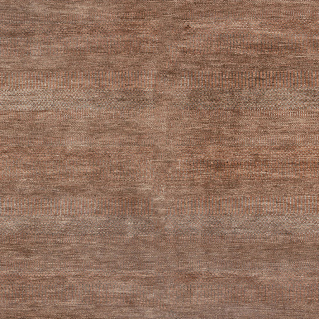 Braun Transitional Indo Savannah Teppich aus Wolle und Kunstseide - 6'1' x 9'1''