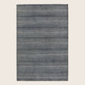 Dark Blau Textured Indo Savannah Teppich aus Wolle und Kunstseide - 6'2' x 9'