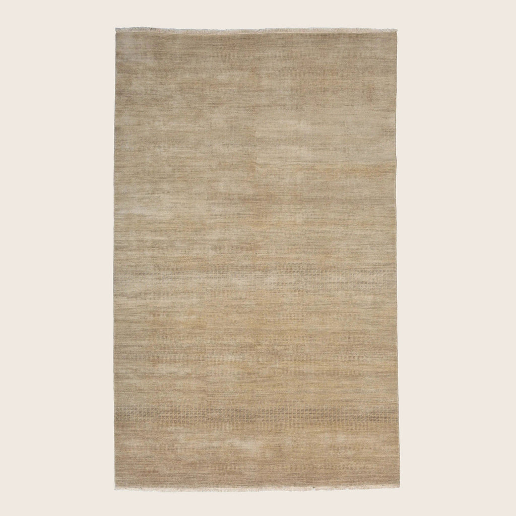 Braun Transitional Indo Savannah Teppich aus Wolle und Kunstseide - 6' x 9'6''