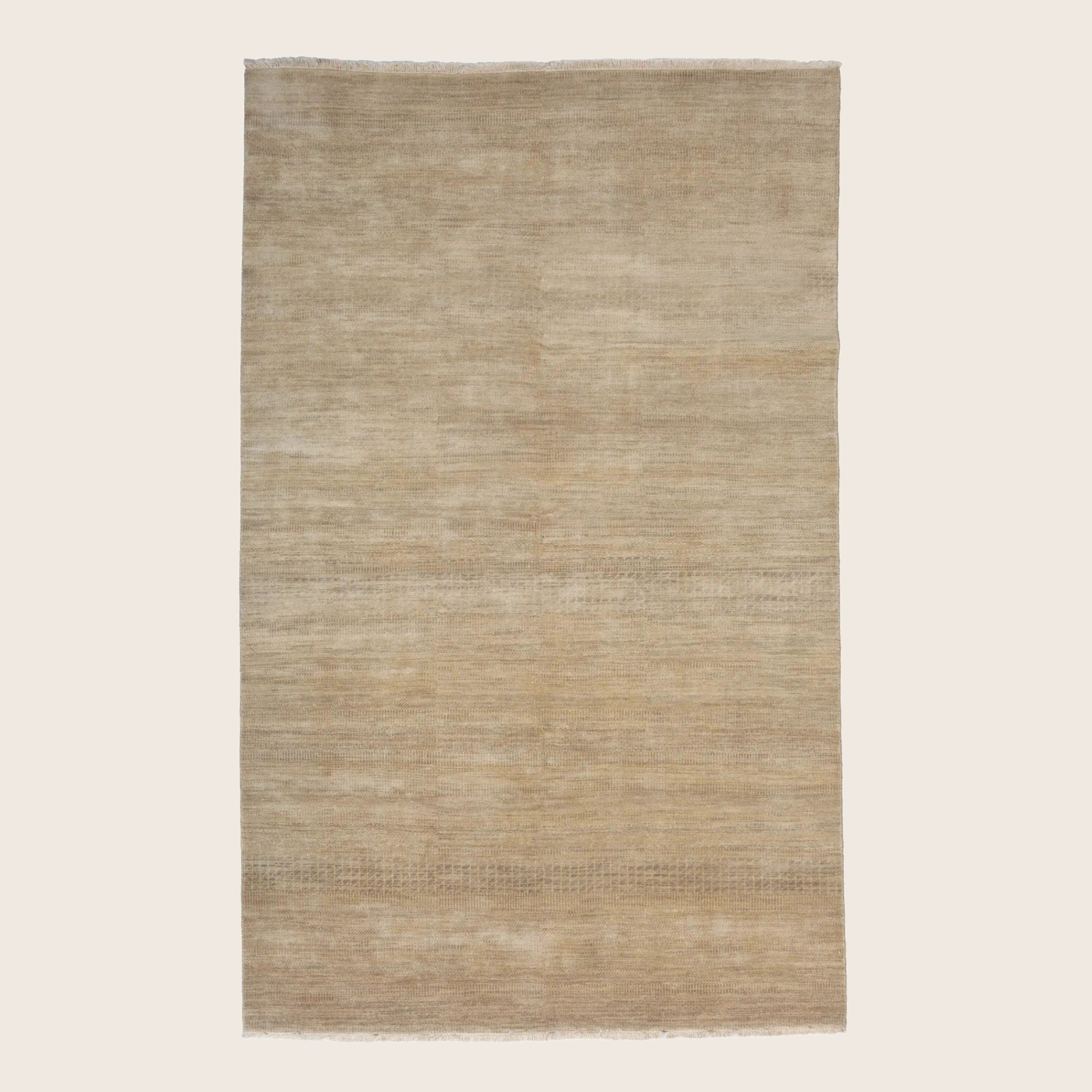 Braun Transitional Indo Savannah Teppich aus Wolle und Kunstseide - 6' x 9'6''