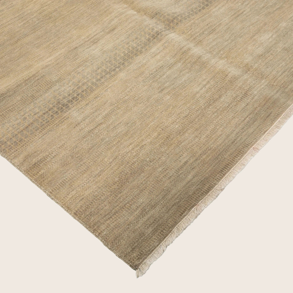 Braun Transitional Indo Savannah Teppich aus Wolle und Kunstseide - 6' x 9'6''