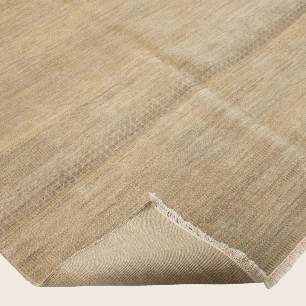 Braun Transitional Indo Savannah Teppich aus Wolle und Kunstseide - 6' x 9'6''