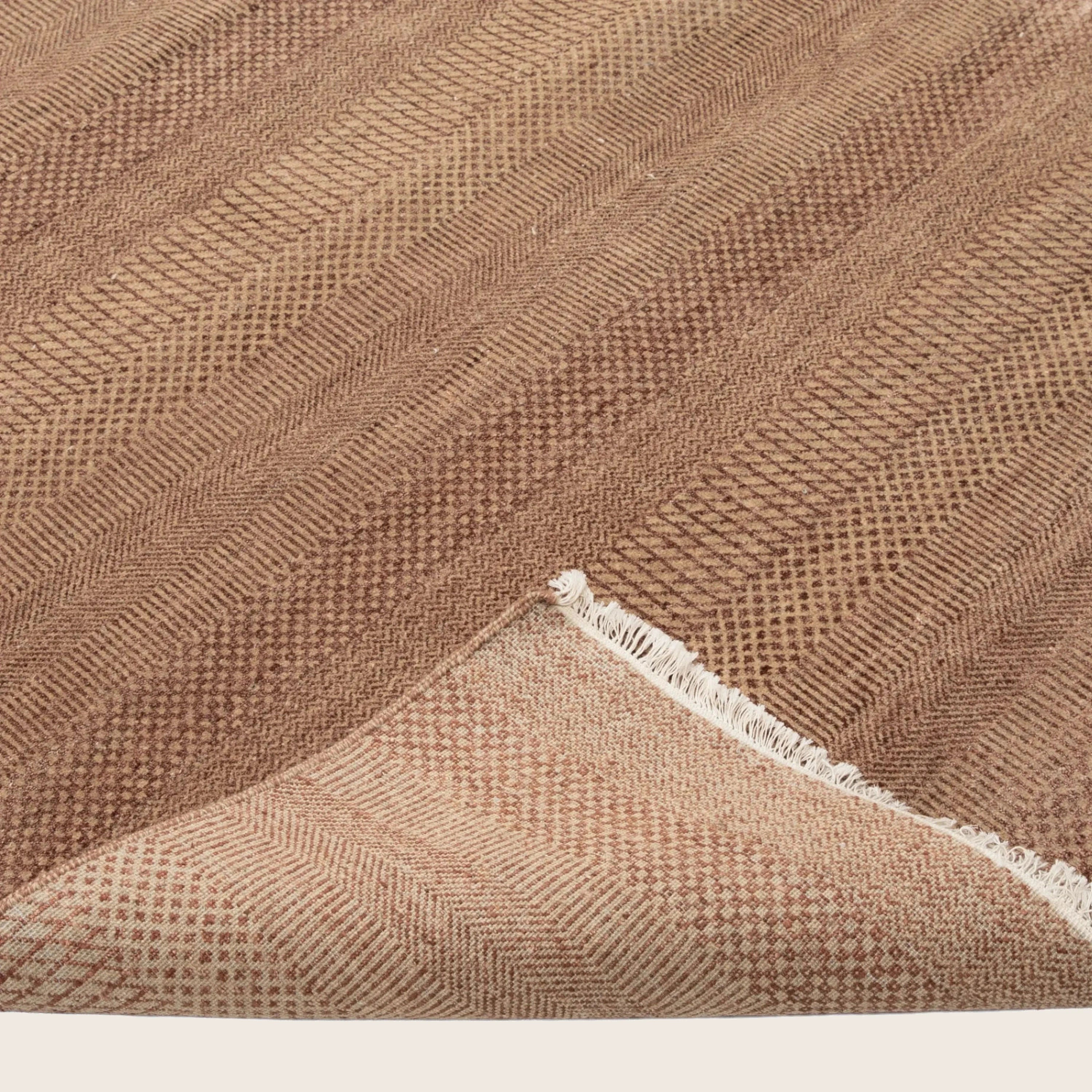 Rust Transitional Indo Savannah Teppich aus Wolle und Kunstseide - 9'1 x 14'2'