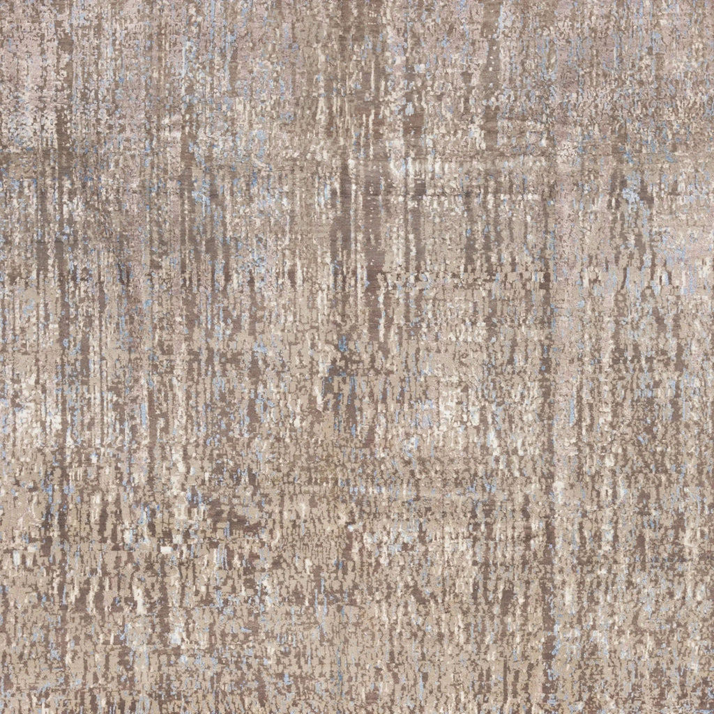 Braun texturierte Indo Ikat Teppich aus Wolle und Kunstseide - 8'2' x 10'2'