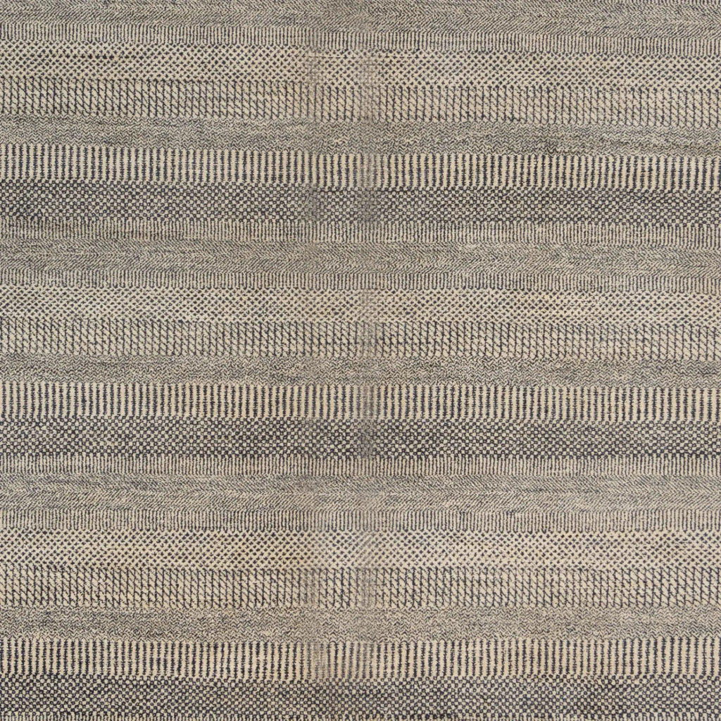 Graue Übergangs Indo Savannah Wolle Seidenmischung Teppich - 6' x 9'3'