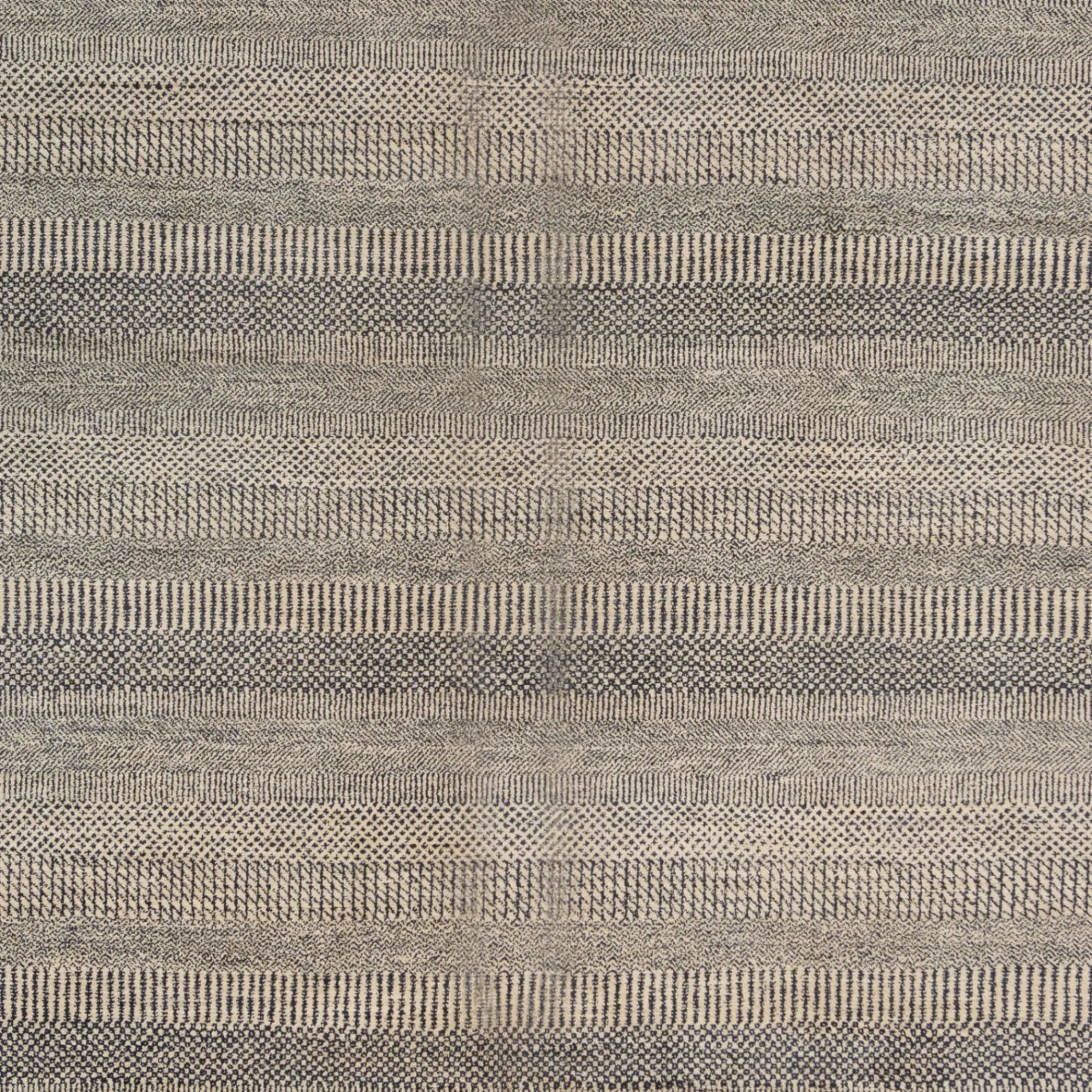 Graue Übergangs Indo Savannah Wolle Seidenmischung Teppich - 6' x 9'3'