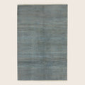 Blaue Übergangs Indo Savannah Wolle Seidenmischung Teppich - 6'1' x 9'2'