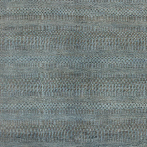 Blaue Übergangs Indo Savannah Wolle Seidenmischung Teppich - 6'1' x 9'2'