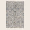 Silber Übergangs Indo Ikat Teppich aus Wolle und Kunstseide - 6'1' x 9'1'