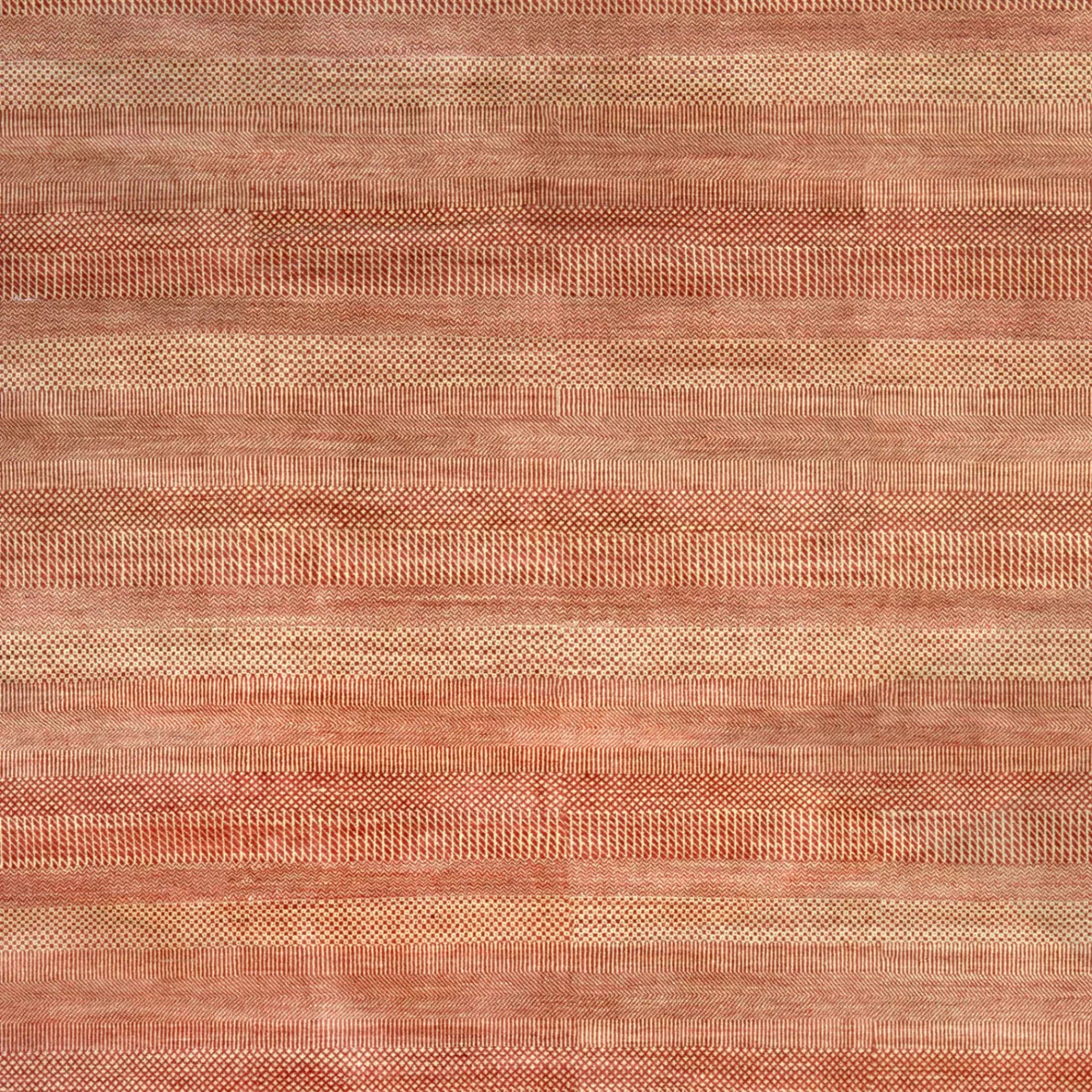 Rust Texturierte Indo Savannah Wolle Seidenmischung Teppich - 8'2' x 10'3'