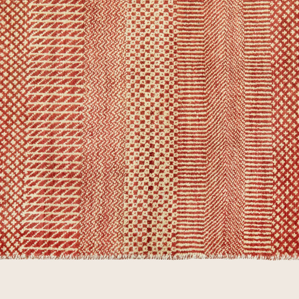 Rust Texturierte Indo Savannah Wolle Seidenmischung Teppich - 8'2' x 10'3'