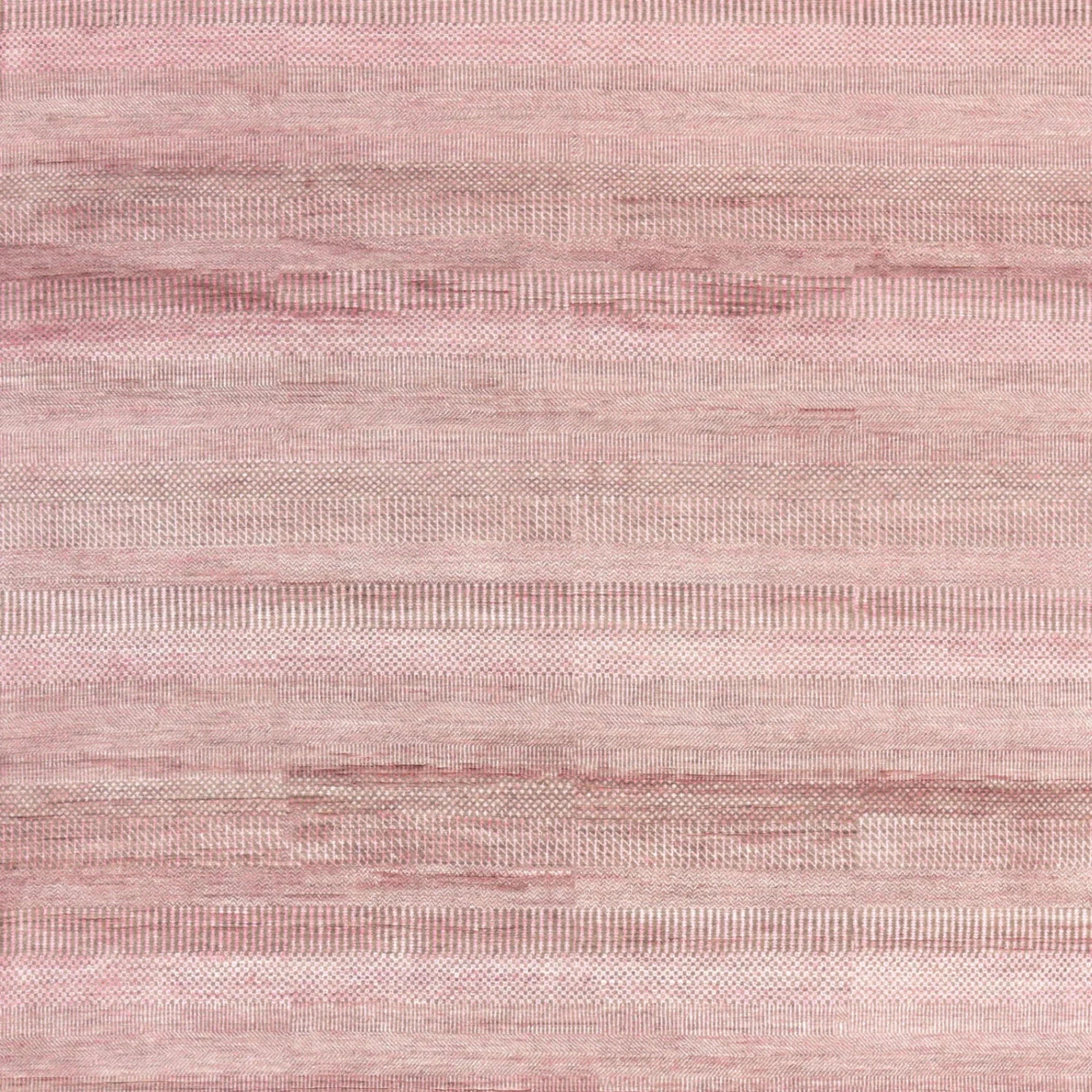 Rosa Übergangs Indo Savannah Teppich aus Wolle und Kunstseide - 8'1' x 10'3'