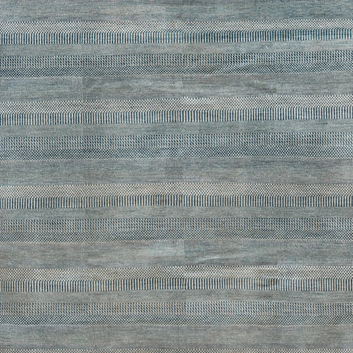 Blaue Übergangs Indo Savannah Wolle Seidenmischung Teppich - 8' x 10'2'