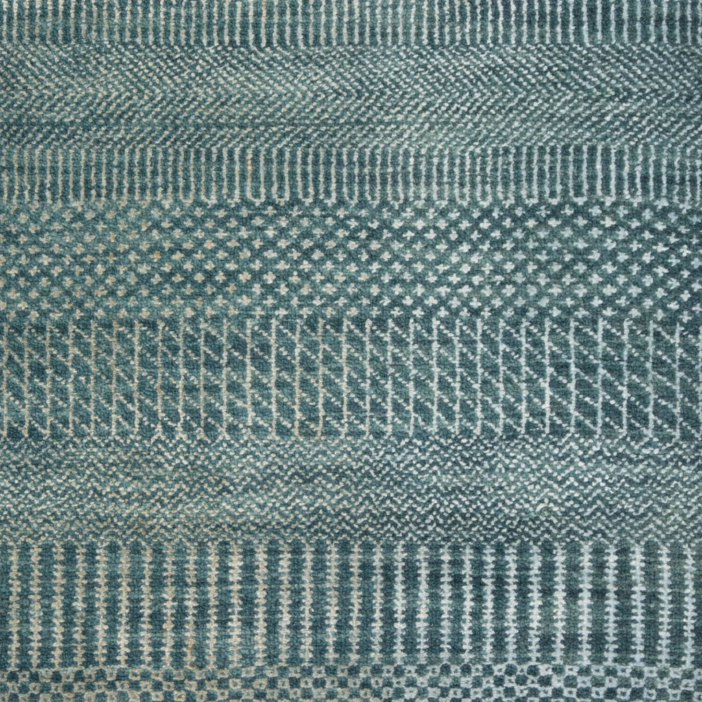 Denim Textured Indo Savannah Teppich aus Wolle und Kunstseide - 10'1' x 14'2'