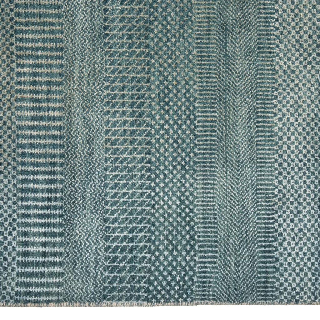 Denim Textured Indo Savannah Teppich aus Wolle und Kunstseide - 10'1' x 14'2'
